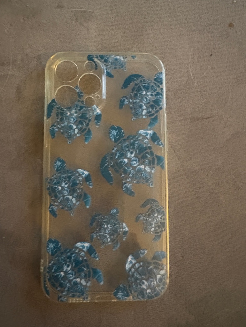 Clear Blue Turtle Pattern Phone Case - Unbranded